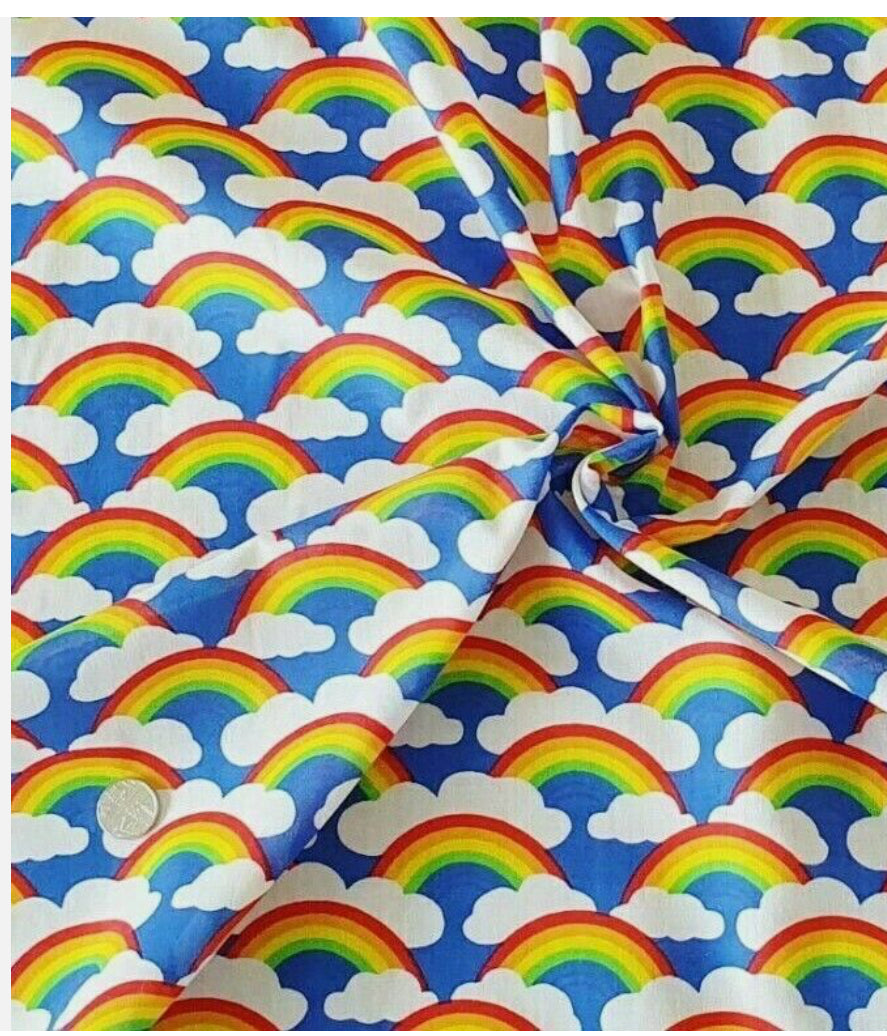 Polycotton misc children’s designs animals skulls planets rainbow hearts gonks etc  fabric material part 2