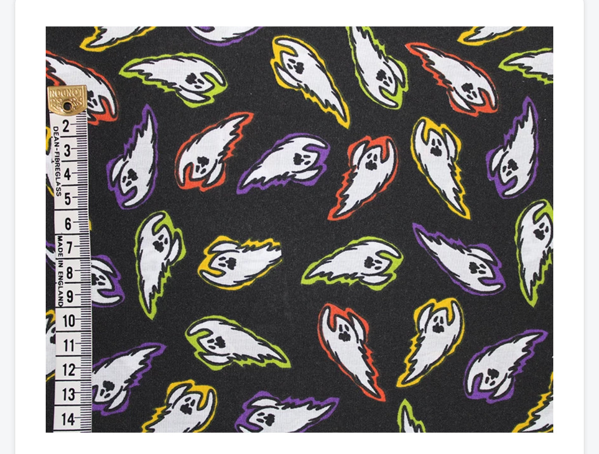Polycotton Halloween witches scary pumpkins etc fabric material