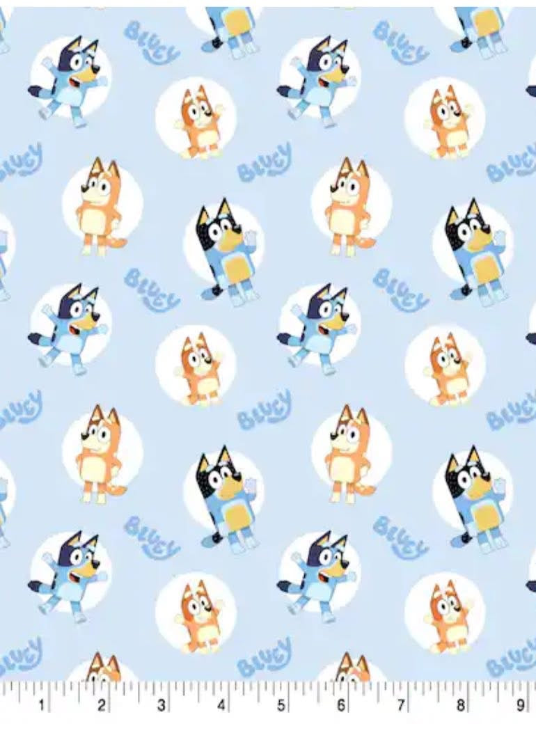 Disney Licensed 100% cotton Bluey stitch nightmare before Christmas etc fabric material