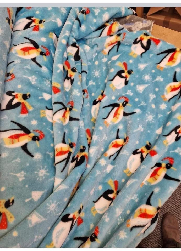 Cuddle fleece patterned fabric material