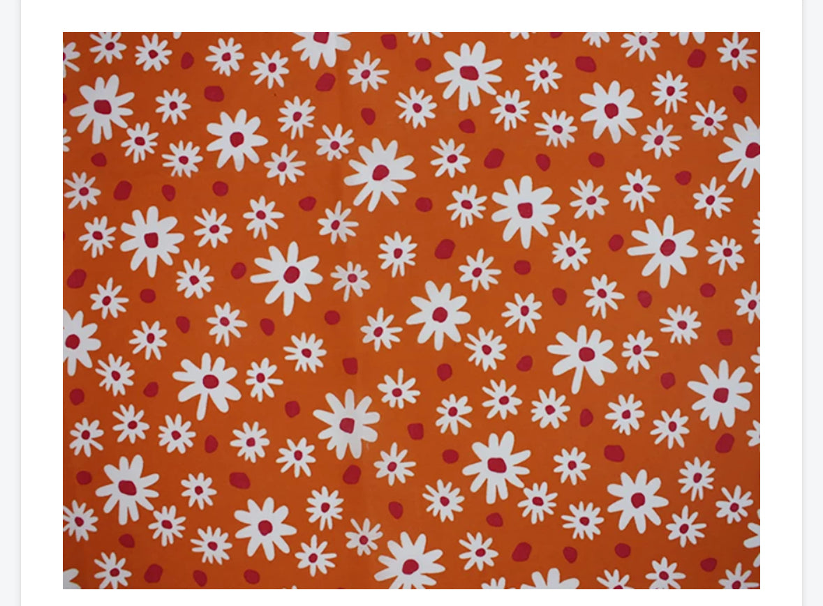 Polycotton florals fabric material