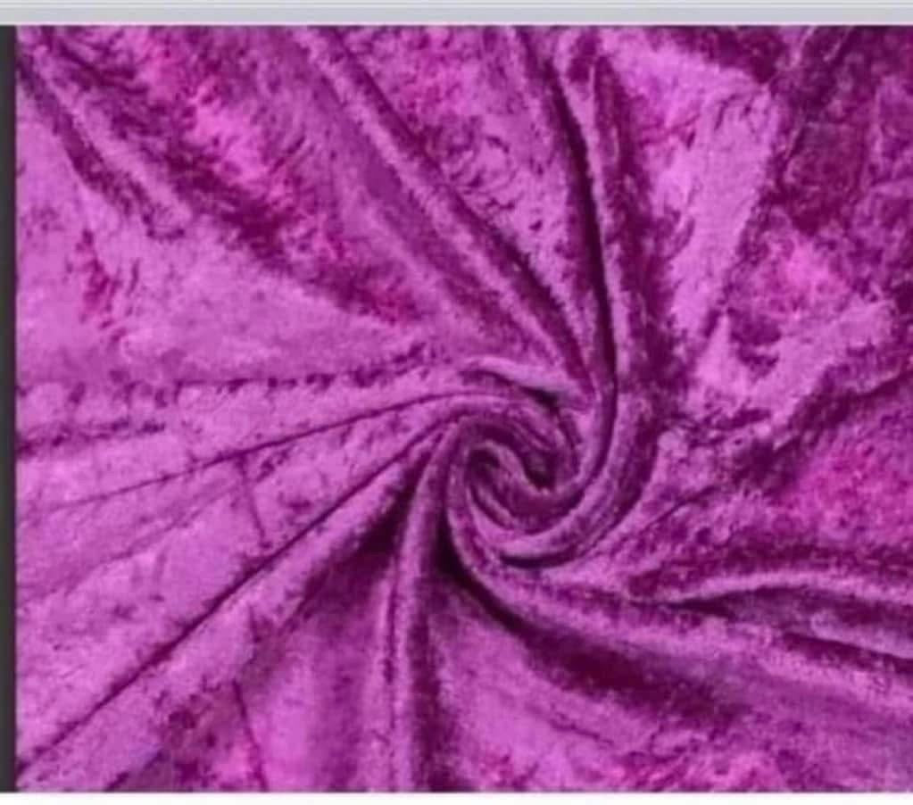 Crushed velvet fabric material