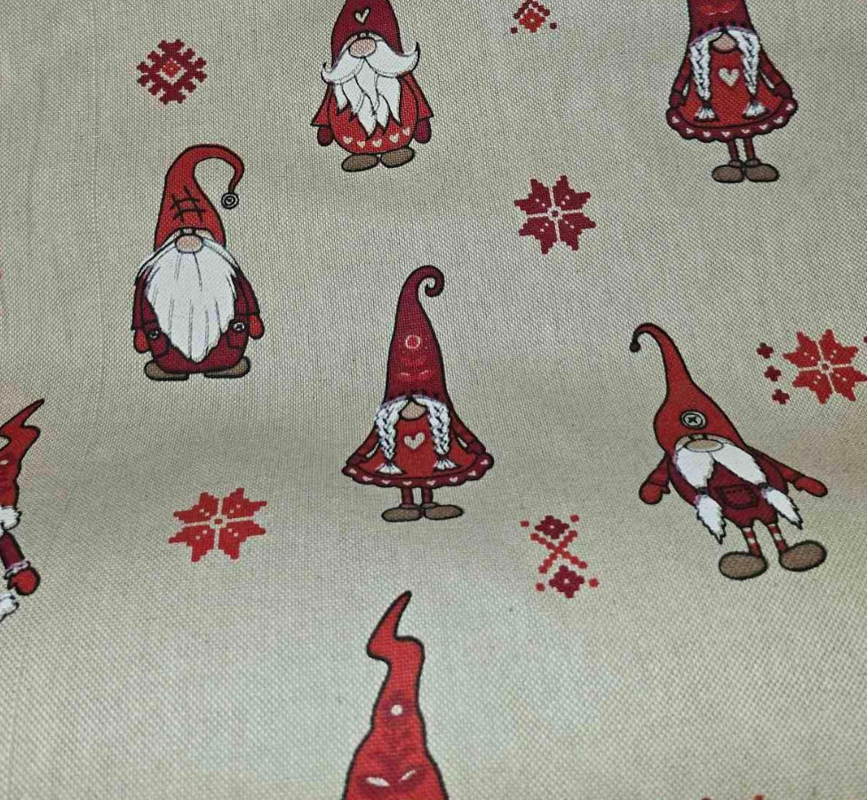 Cotton rich canvas Christmas gonks