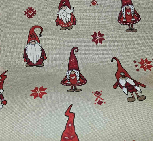 Cotton rich canvas Christmas gonks