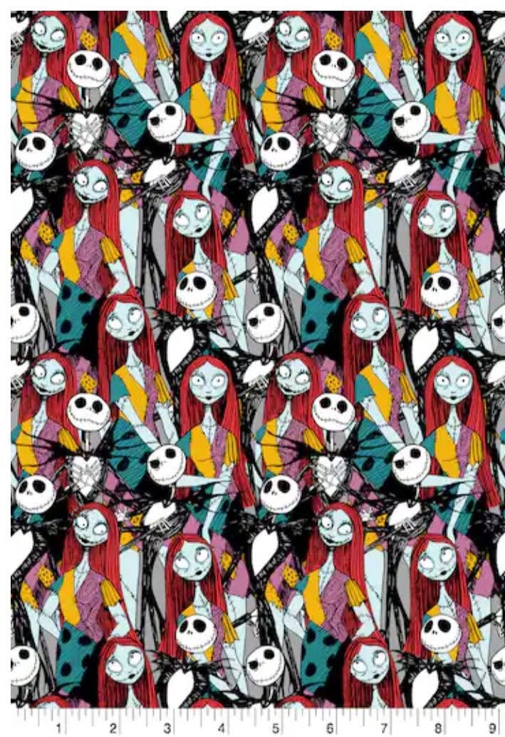 Disney Licensed 100% cotton Bluey stitch nightmare before Christmas etc fabric material