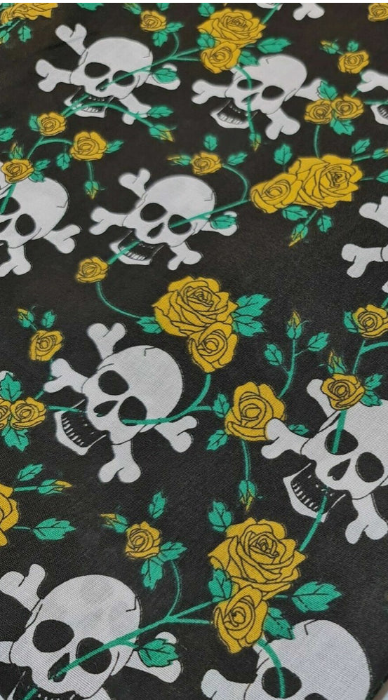 Polycotton misc children’s designs animals skulls planets rainbow hearts gonks etc  fabric material part 2