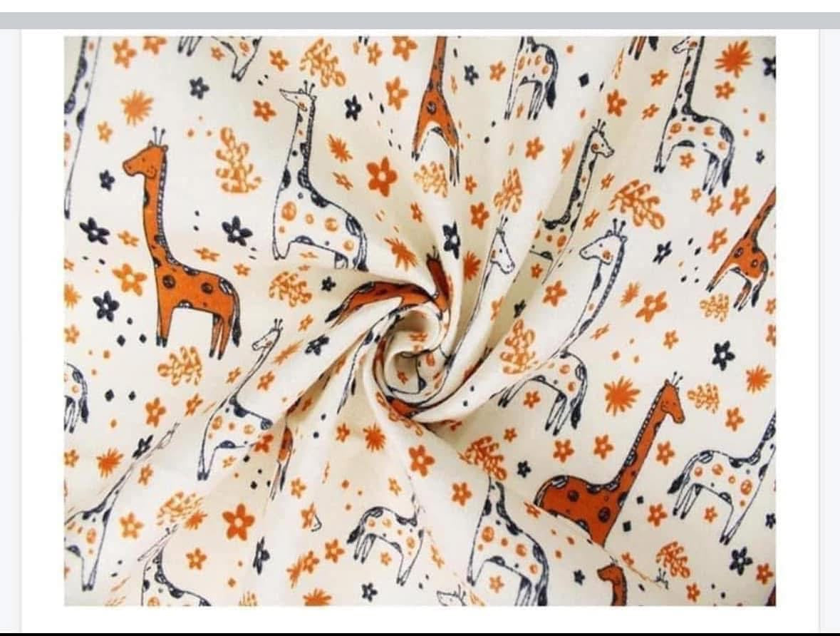 Brushed cotton winceyette fabric material