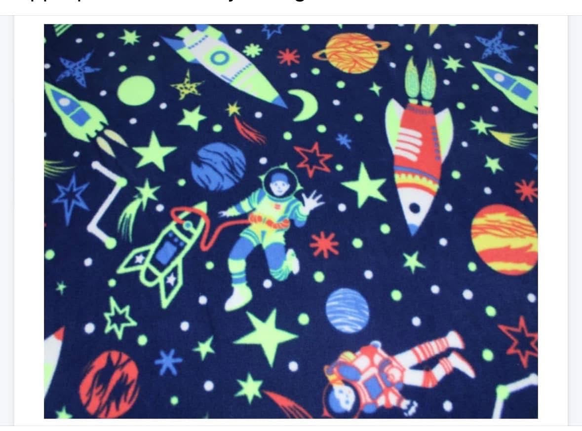 Polar fleece pattered fabric material