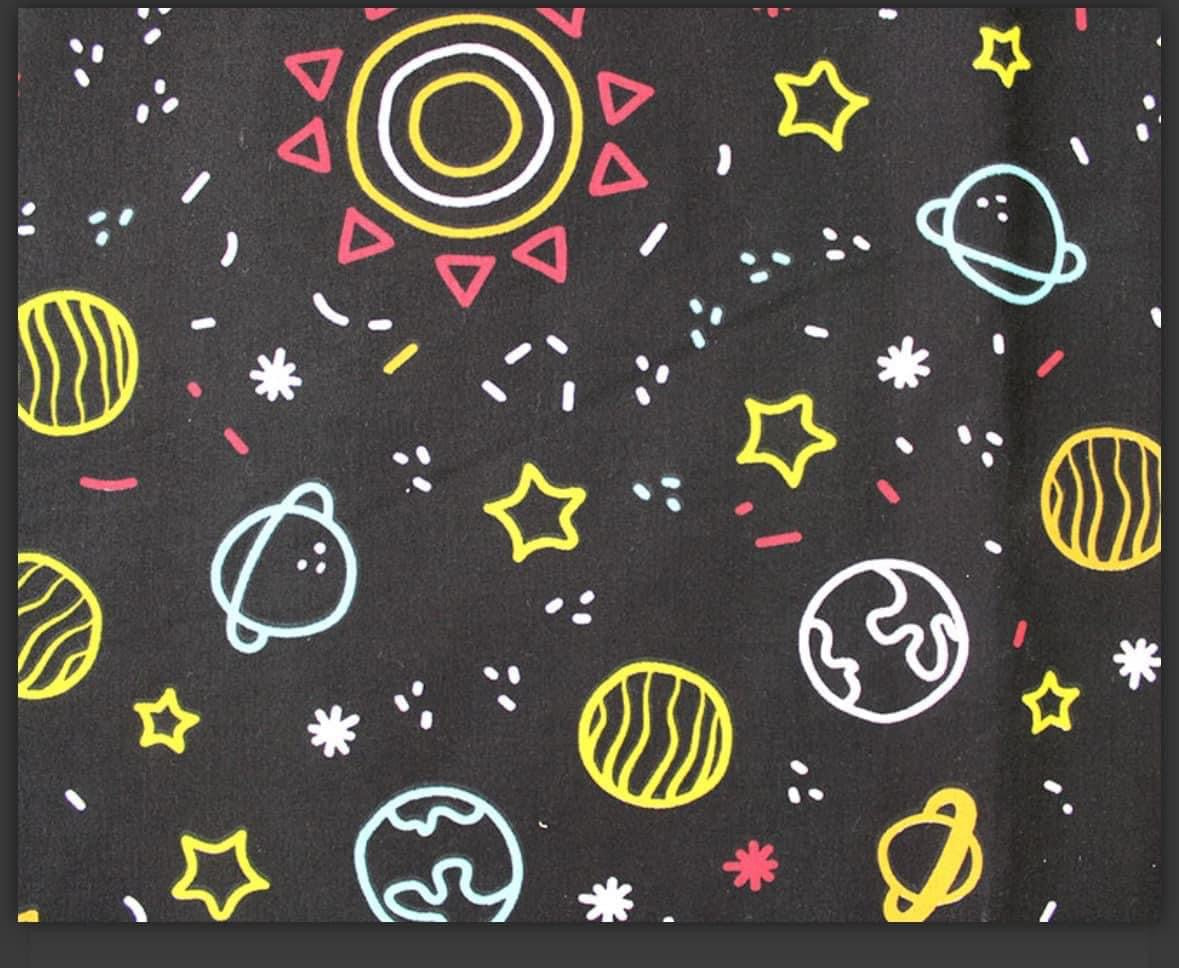 Polycotton misc children’s designs animals skulls planets rainbow hearts gonks etc fabric material