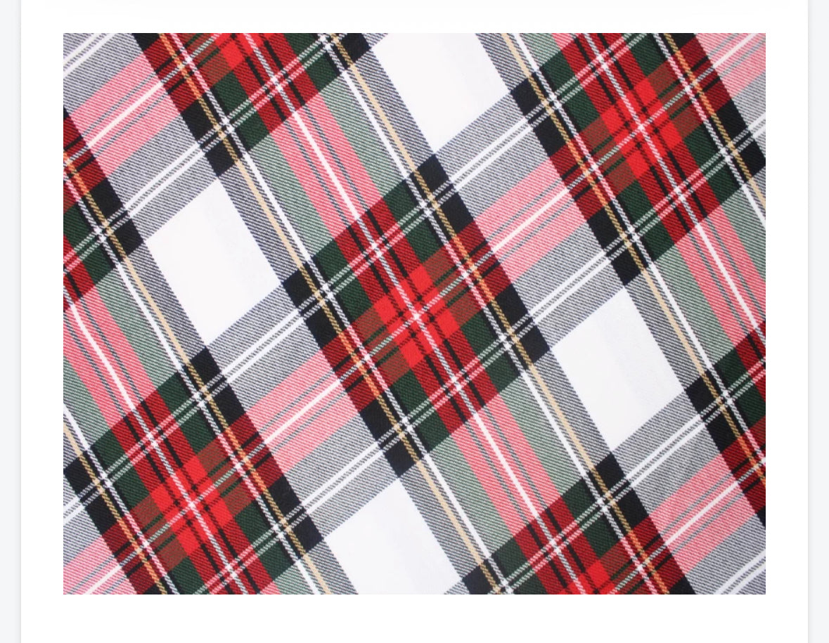 Tartan polyviscose fabric