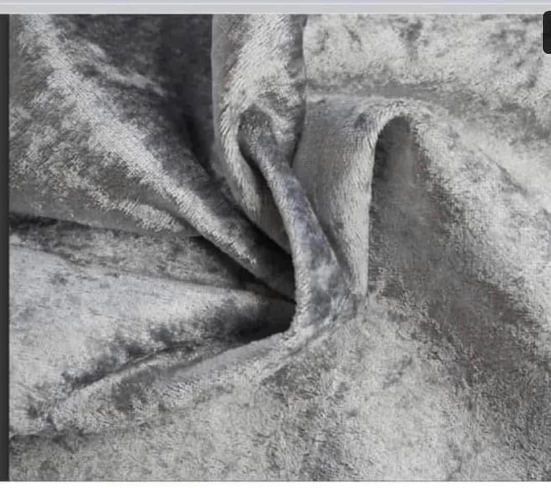 Crushed velvet fabric material