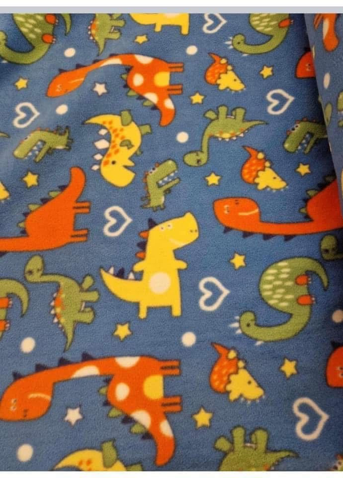 Polar fleece pattered fabric material