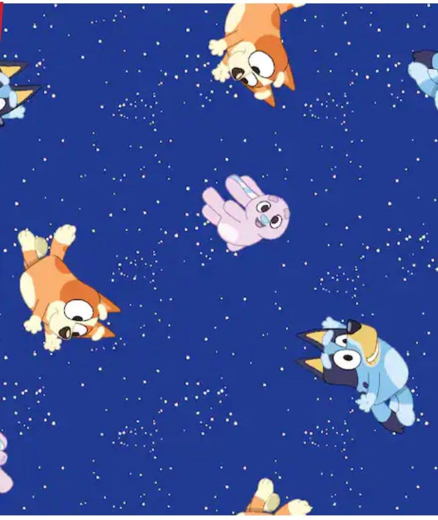 Disney Licensed 100% cotton Bluey stitch nightmare before Christmas etc fabric material