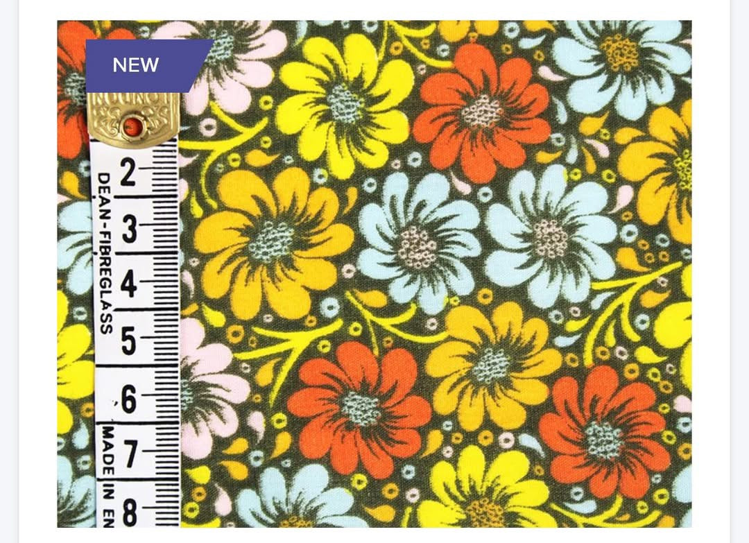 Polycotton florals fabric material