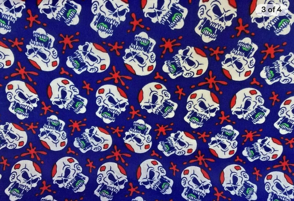 Polycotton misc children’s designs animals skulls planets rainbow hearts gonks etc fabric material
