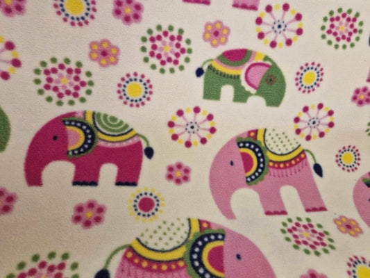 Polar fleece pattered fabric material