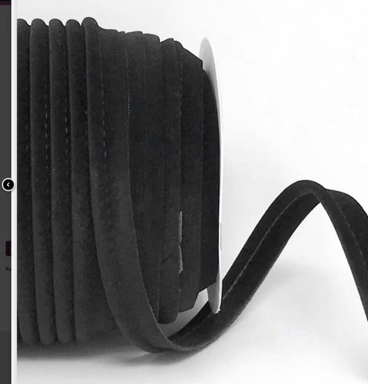 Piping black velvet