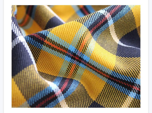 Tartan polyviscose fabric plaid check material 150cm wide