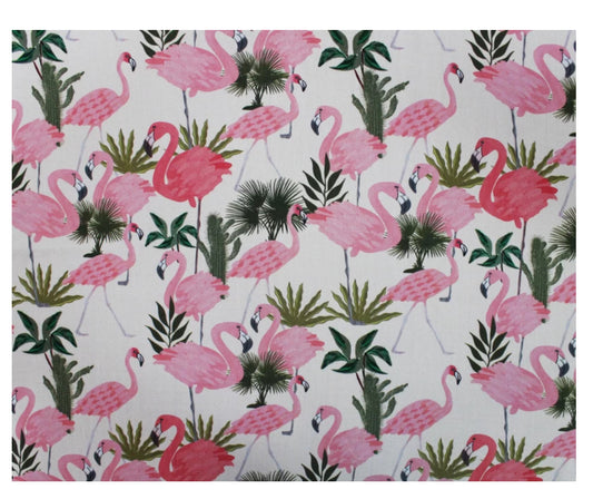 Flamingo viscose fabric