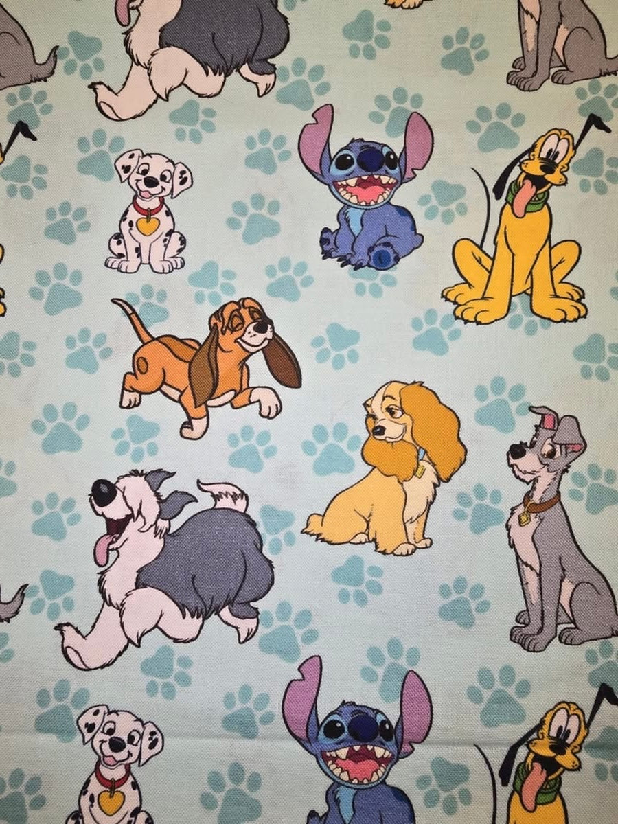 Disney Licensed 100% cotton Bluey stitch nightmare before Christmas etc fabric material