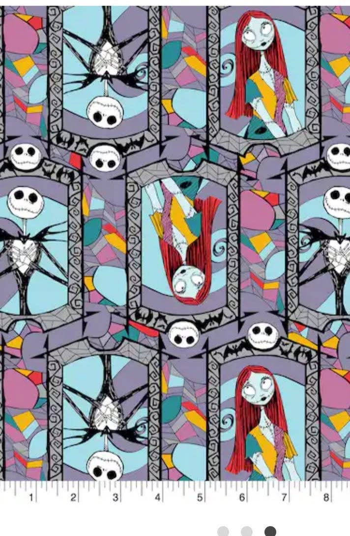 Disney Licensed 100% cotton Bluey stitch nightmare before Christmas etc fabric material