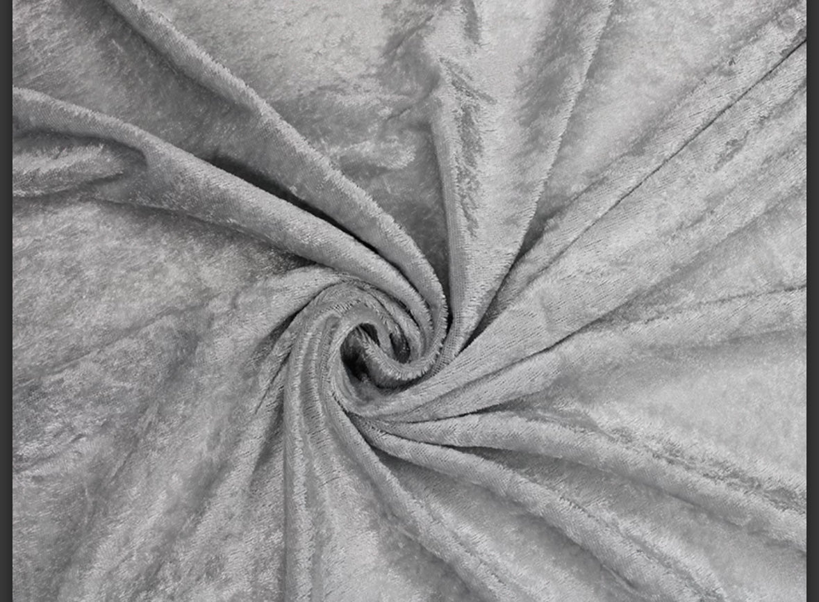 Crushed velvet fabric material