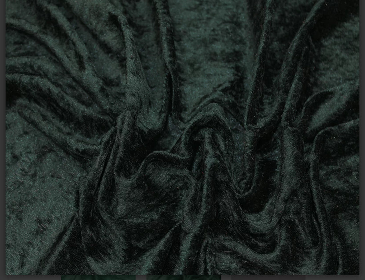 Crushed velvet fabric material