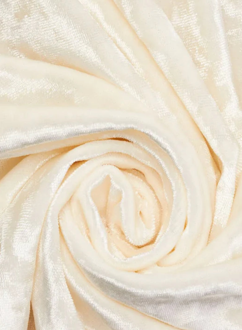 Crushed velvet fabric material