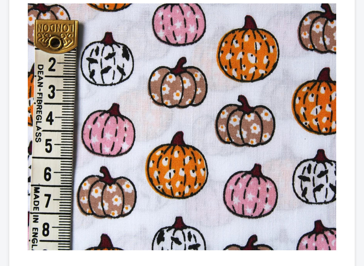 Polycotton Halloween witches scary pumpkins etc fabric material