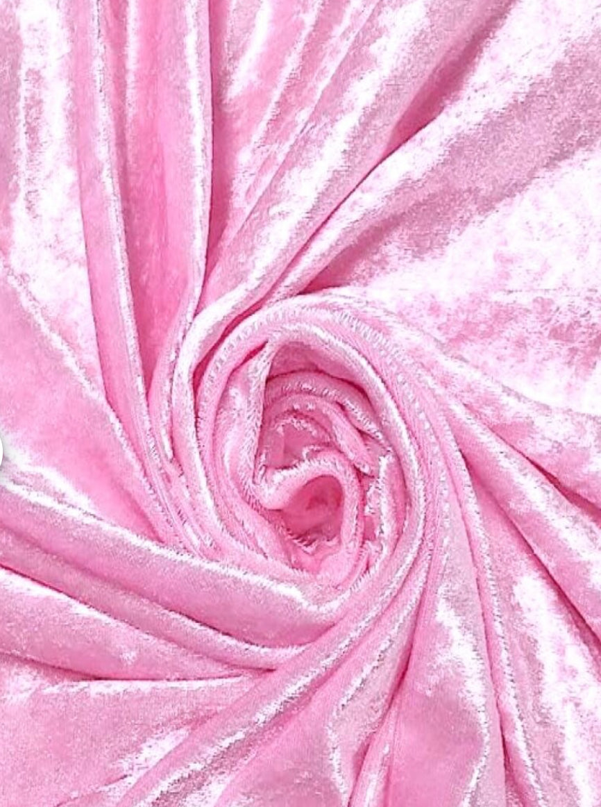 Crushed velvet fabric material