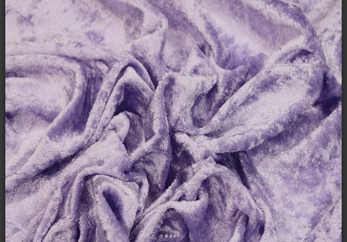 Crushed velvet fabric material