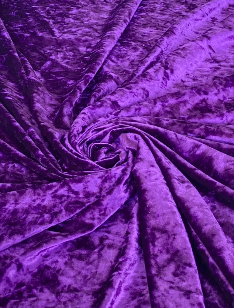 Crushed velvet fabric material