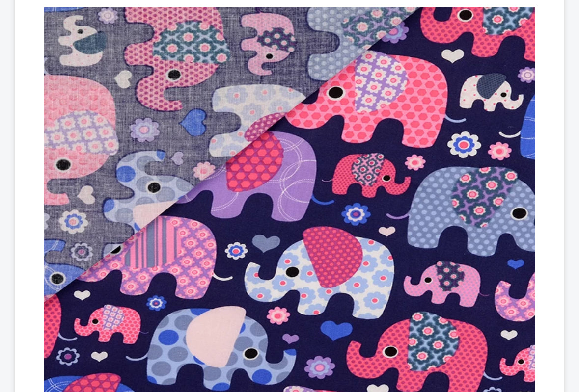 Bargain 100% cottons fabric material cheap cute design animals floral flowers