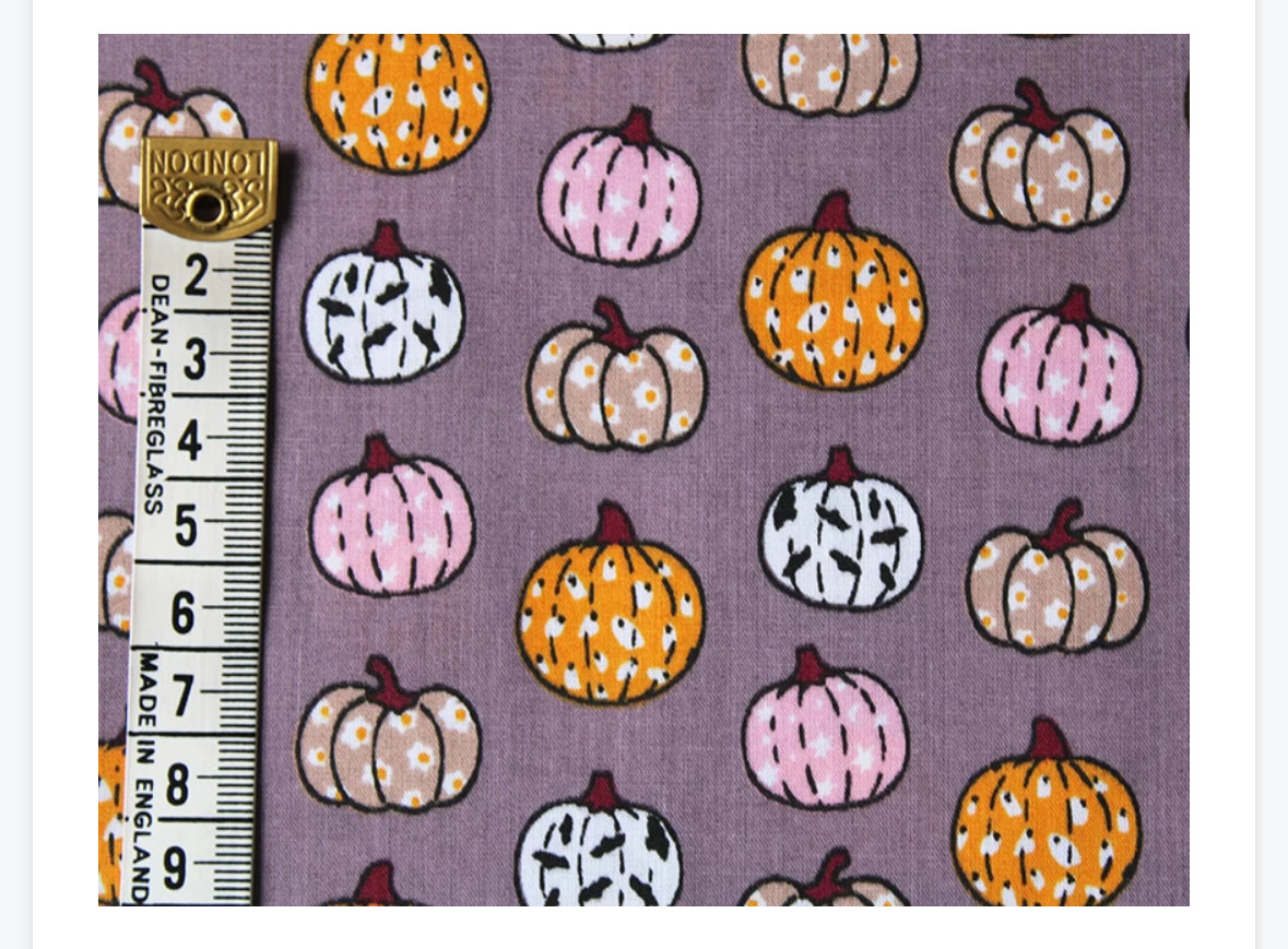 Polycotton Halloween witches scary pumpkins etc fabric material