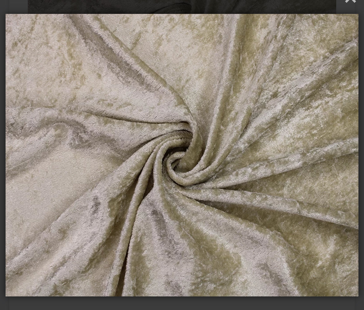 Crushed velvet fabric material