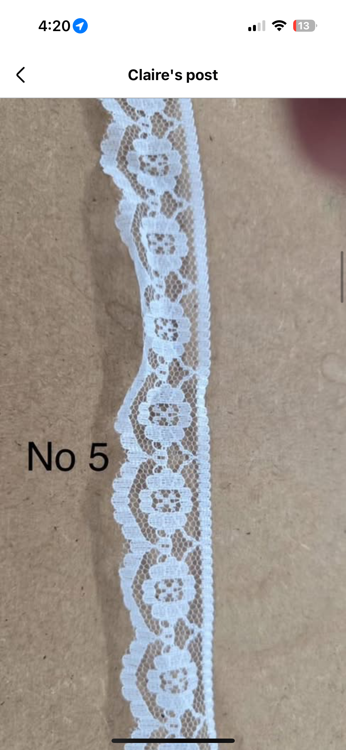 Lace and broderie trim sold by the meter different designs pretty floral
