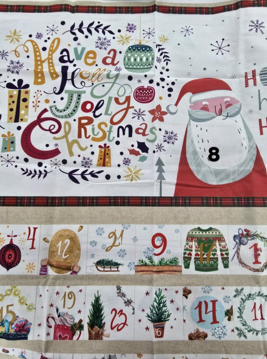 Make your own advent calender fabric panel