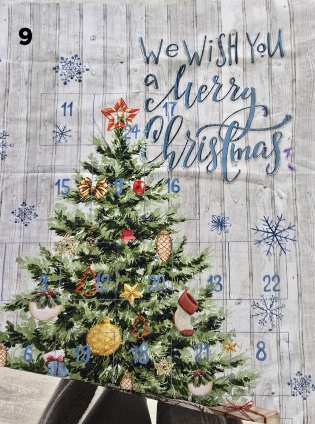 Make your own advent calender fabric panel