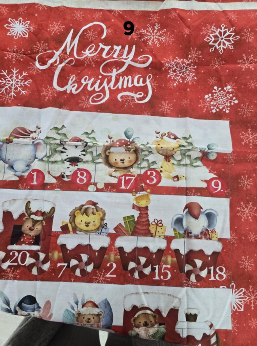 Make your own advent calender fabric panel