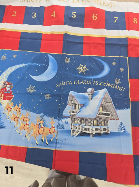 Make your own advent calender fabric panel 2