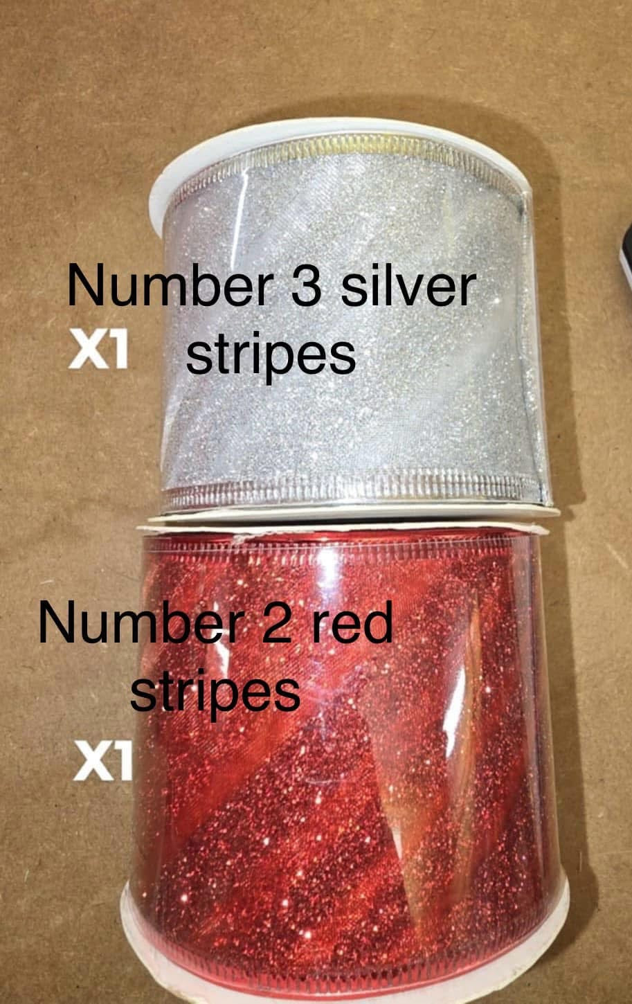 Christmas ribbons 63mm full roll