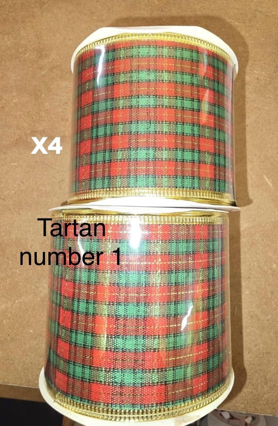 Christmas ribbons 63mm full roll