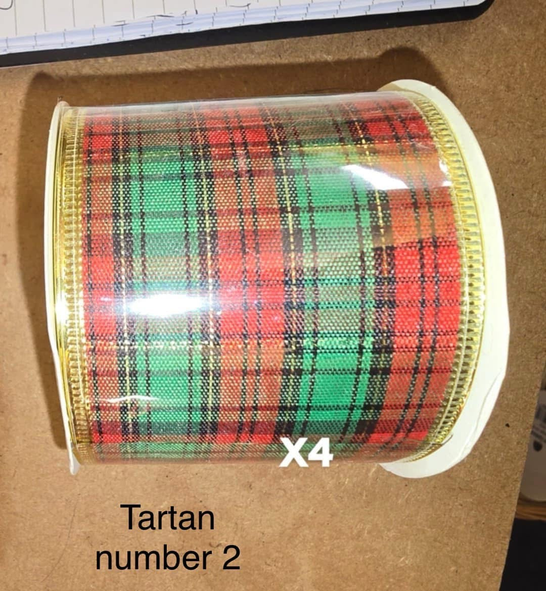 Christmas ribbons 63mm full roll