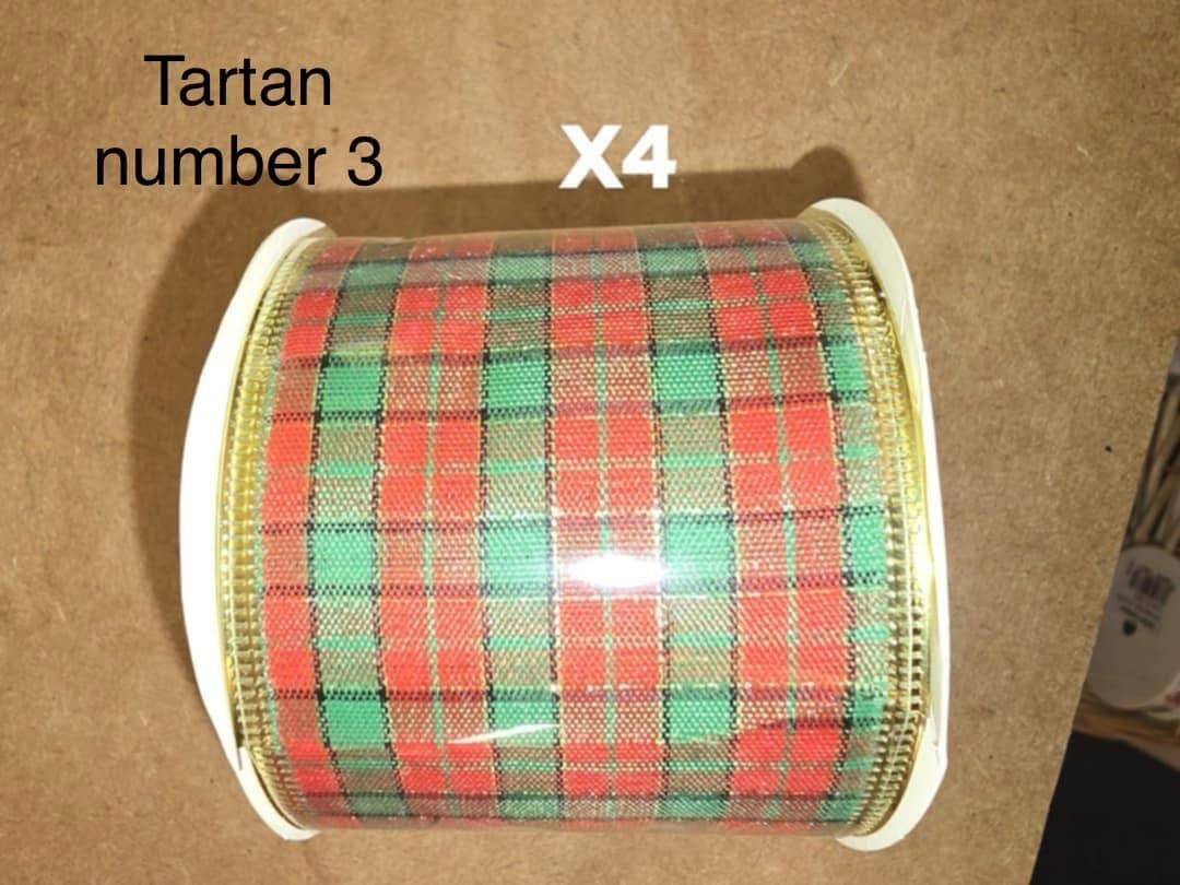 Christmas ribbons 63mm full roll