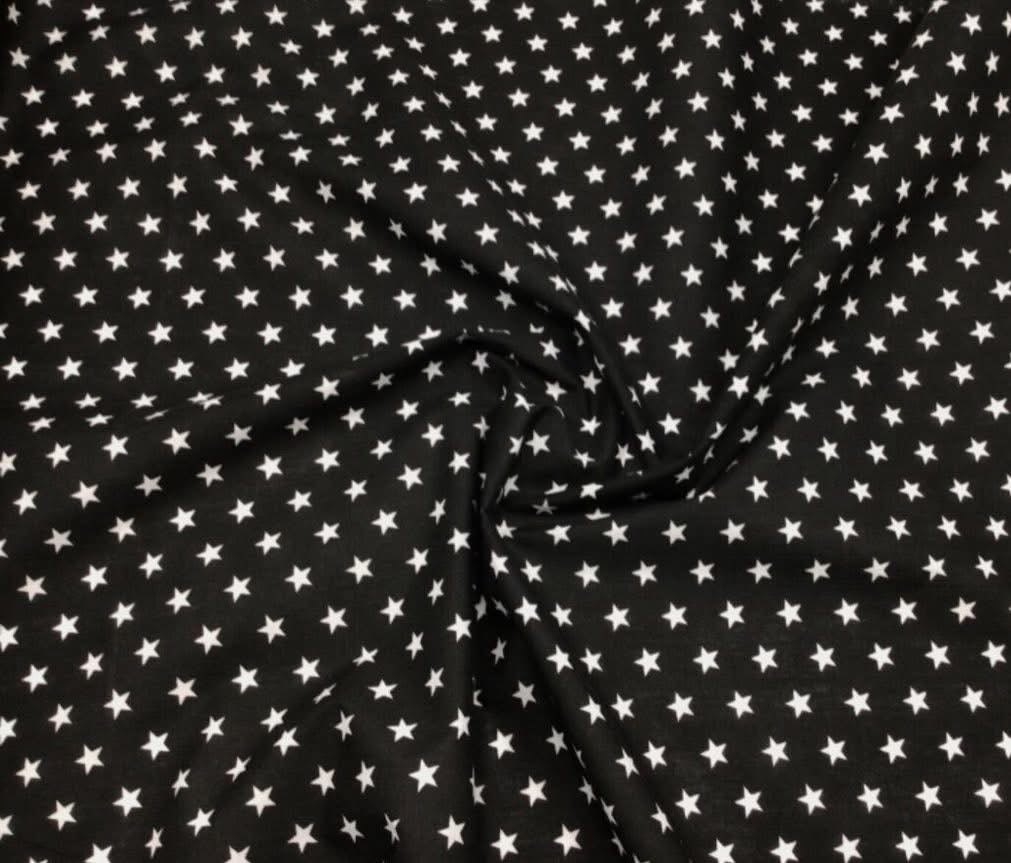 Polycotton dots spots stripes and stars fabric material