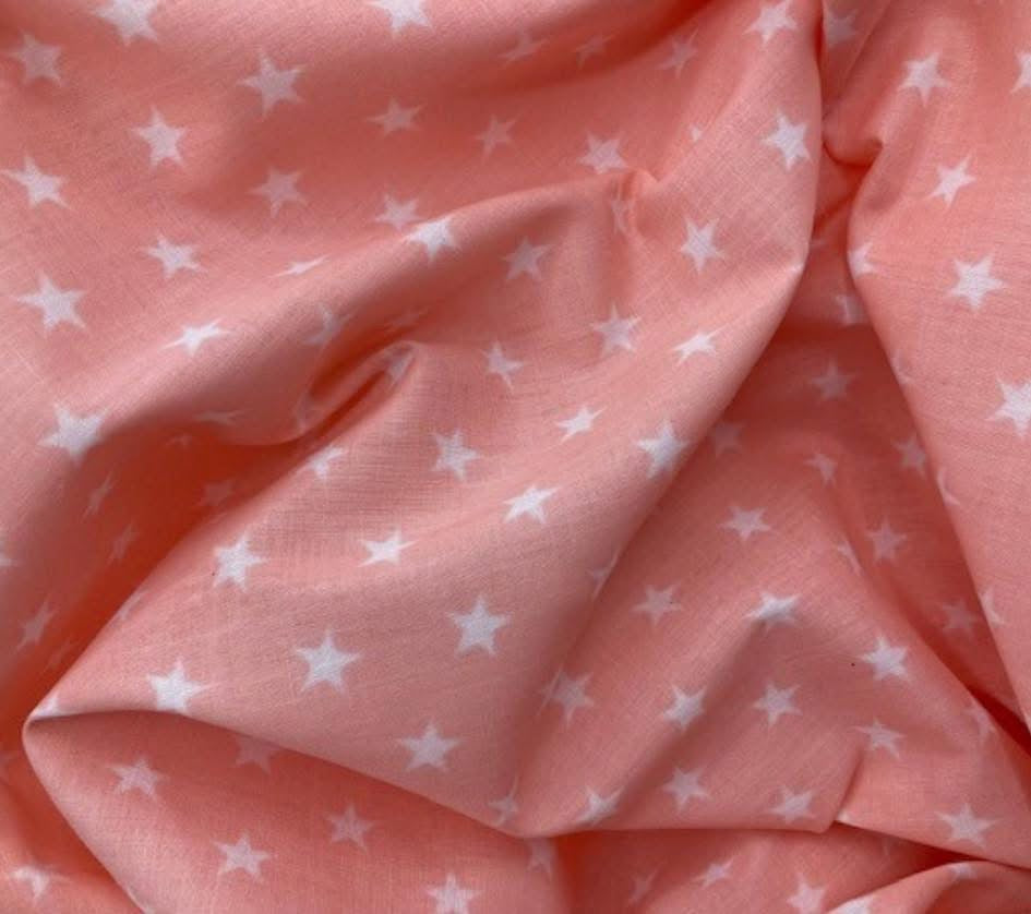 Polycotton dots spots stripes and stars fabric material