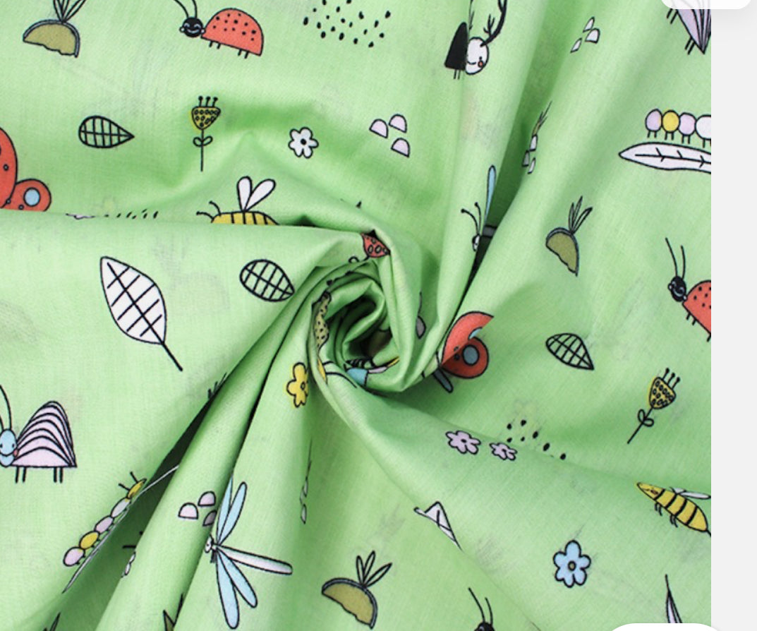 Polycotton misc children’s designs animals skulls planets rainbow hearts gonks etc  fabric material