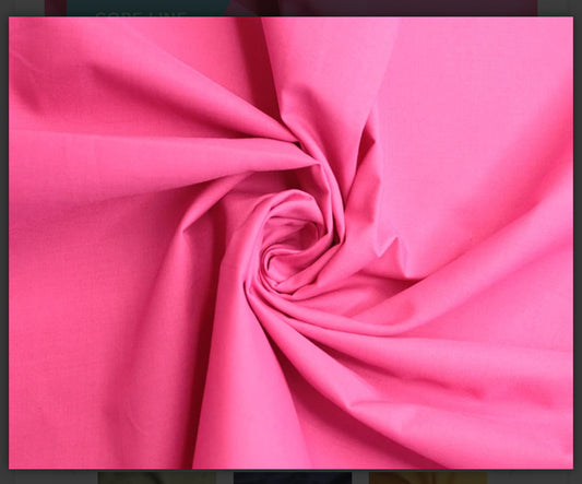 Polycotton plain colour fabric material huge choice colours 45” wide
