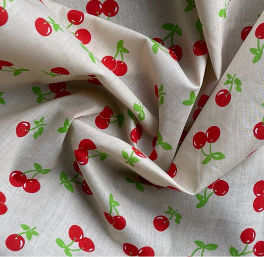 Polycotton fruits and vegetable fabric material