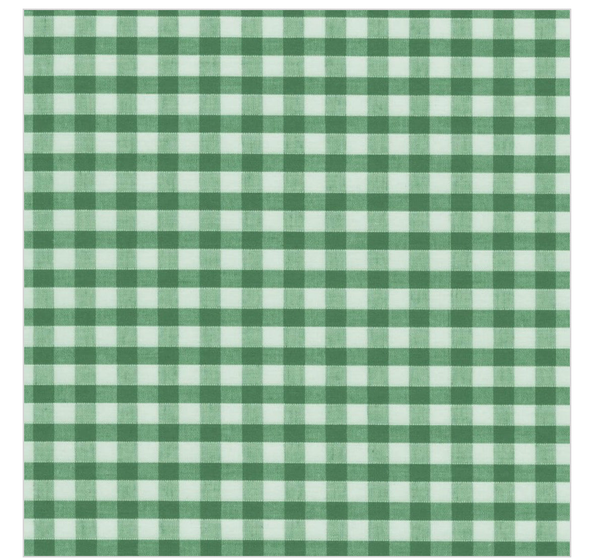 Polycotton  gingham 1/8” fabric material